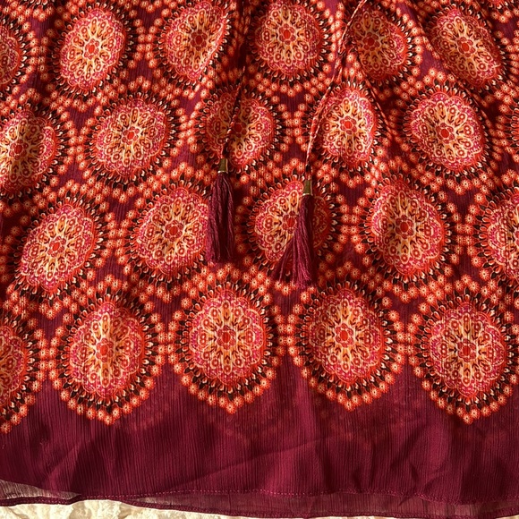 Sheer Rose & Olive top with Free People Bralette - Picture 6 of 7